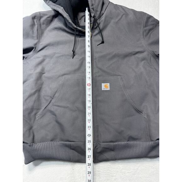 Carhartt Mens 0J0140-M Quilted Flannel Lined Duck Active Jacket Gravel L - Picture 7 of 8